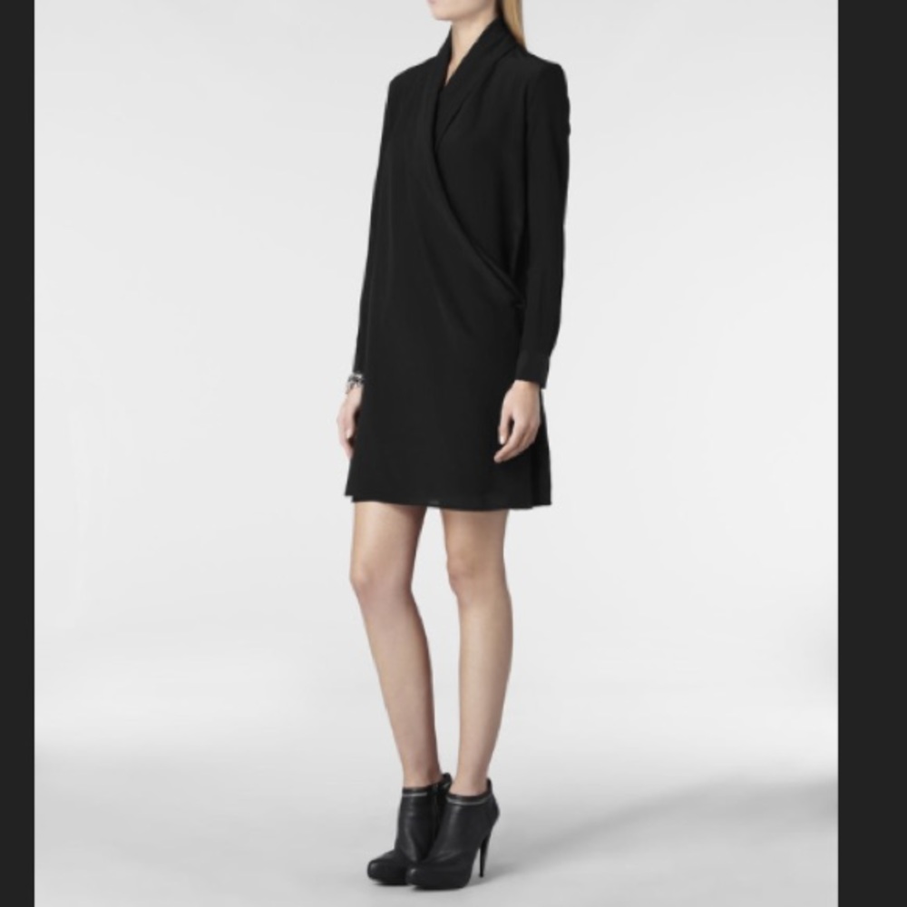 Allsaints Silk Serra Shirt Dress
